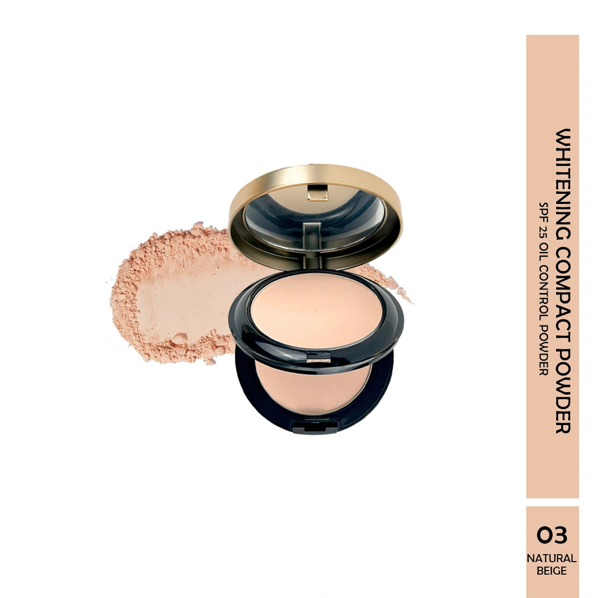 Maliao Whitening Oil-Free Long-Lasting Compact Powder - Flawless Matte Finish